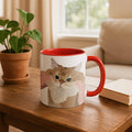 Personalized Cat Mom Turn Photo To Art Gift Idea, Keepsake For Pet Lover, Dog Memorial Accent Mug Coffee (11, 15oz)-BeUnikArt