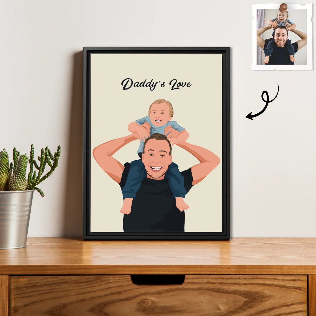 Personalized Turn Photo To Art Painting, Dad Potrait Photo Fathers Day Gift Digital File-BeUnikArt