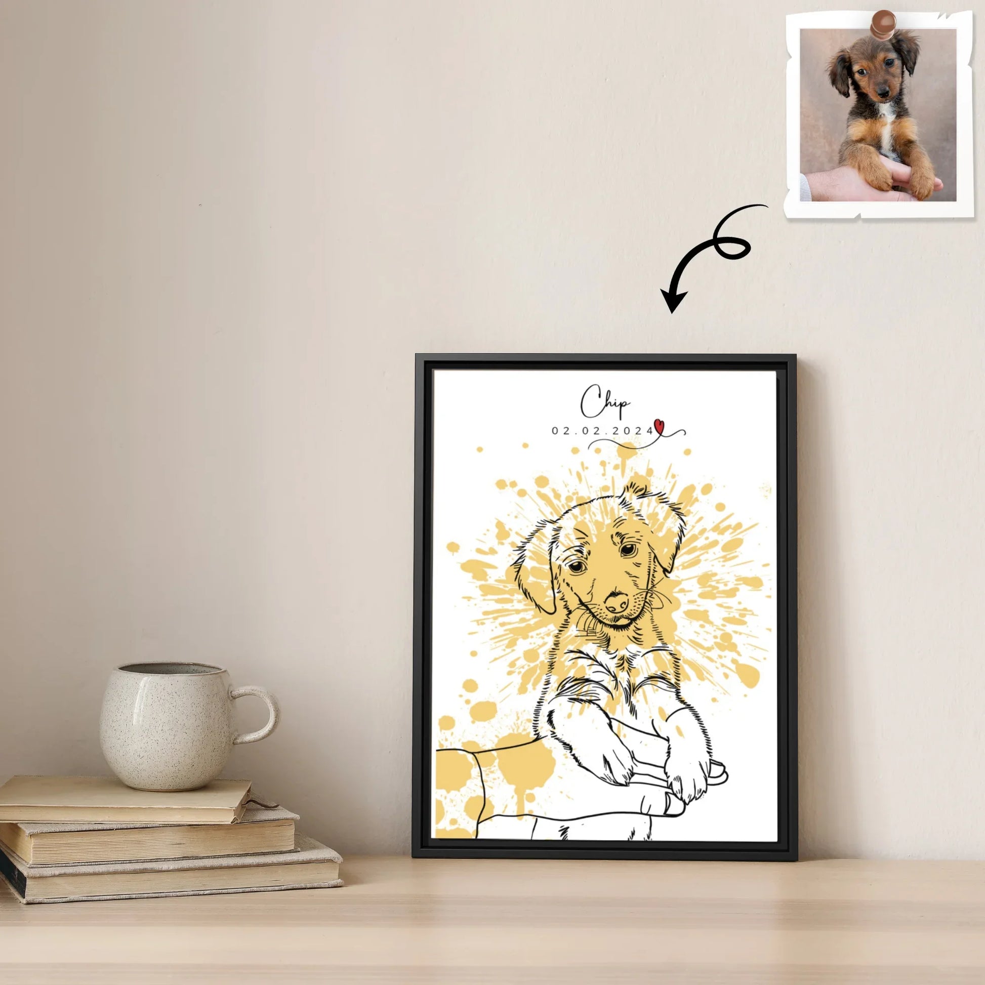 Custom Turn Your Pet Photo into Line Art Personalized Pet Digital File-BeUnikArt