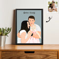 Personalized Family Portrait from Photo, Custom Illustrated Art, Unique Gift for Home, Anniversary Canvas-BeUnikArt