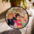 Personalized Baby Photo To Illustration Turn Art, Custom Glass Suncatcher Gift, Newborn Keepsake, Window Hanging Decoration-BeUnikArt