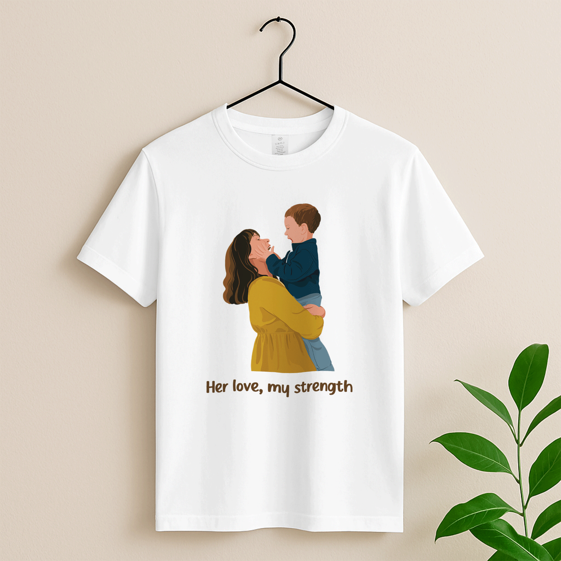 Custom Portrait from Photo, Personalized Illustration Painting Art, Memorial Mother's Day Gift Unisex Crewneck T-shirt S-5XL-BeUnikArt