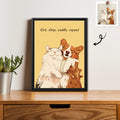 Turn Photo To Art Canvas For Pet Lovers, Personalized Cat Memorial Gift, Dog Loss Keepsake, Dog Mom Cat Dad Decorative Canvas-BeUnikArt