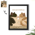Personalized Cat Mom Turn Photo To Art Gift Idea, Keepsake For Pet Lover, Dog Memorial, Pet Loss Canvas-BeUnikArt