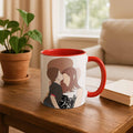 Customized Mom and Baby Photo Turn to Doodle Art Style, Family Gift Mug, Accent Coffee Mug (11, 15oz)-BeUnikArt