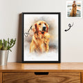 Personalized Your Pet Picture, Turn Photo to Water Color Style Art Potrait, Thoughtful Canvas Gift-BeUnikArt