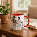 Customized Family Photo Turn to Doodle Art Style, Family Gift Mug, Accent Coffee Mug (11, 15oz)-BeUnikArt