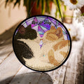 Personalize Pet and Owner Portrait Photo Illustration Art, Pet's Photo Glass Suncatcher, Window Hanging Suncatcher Gift for Pet's Owner-BeUnikArt