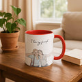 Personalized Friendship Doodle Art from Photo, Best Friends Gift, Friend Anniversary Birthday, Accent Coffee Mug (11, 15oz)-BeUnikArt