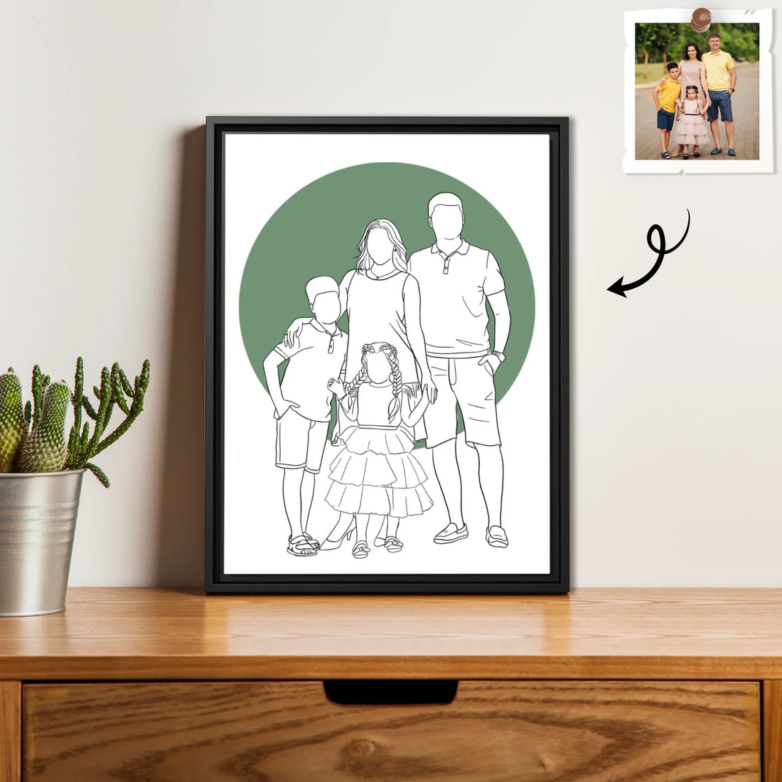 Minimalist Line Art from Your Photo Anniversary Family Gift Digital File-BeUnikArt