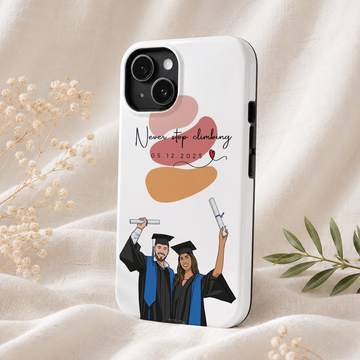 Personalized Graduation Illustration Tough Phone Case with Custom Text
