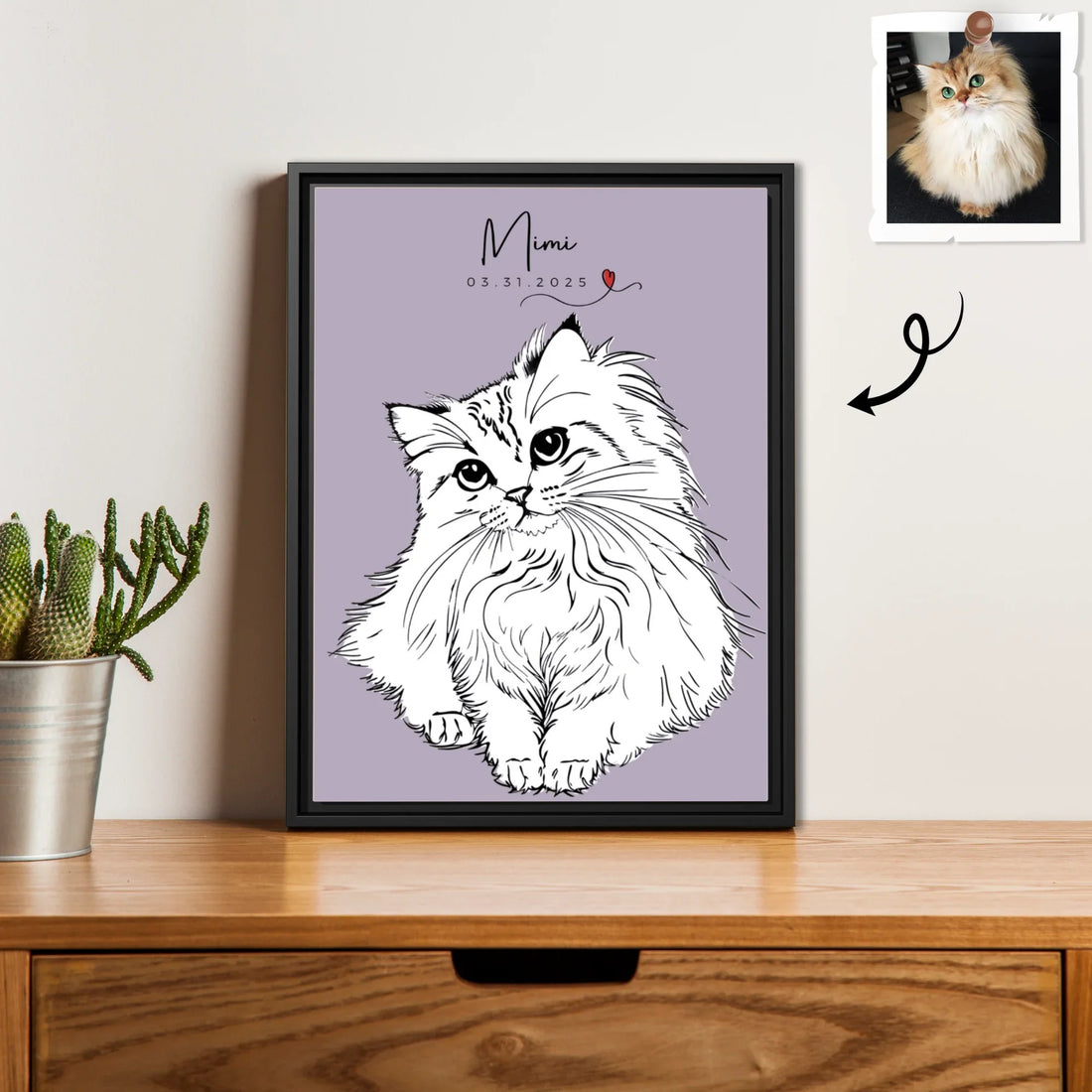 Custom Turn Your Pet Photo into Line Art Personalized Pet Digital File-BeUnikArt