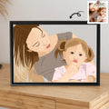 Happy Mothers Day Gift, Customized Portrait Photo to Illustration Art Paiting, Memorial Canvas-BeUnikArt