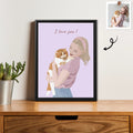 Personalized Cat Mom Turn Photo To Art Gift Idea, Keepsake For Pet Lover, Dog Memorial, Pet Loss Canvas-BeUnikArt