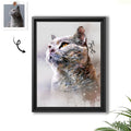 Custom Art Express Your Love for Pets, Turn Photo to Water Color Art, Unique Piece for Pet Canvas-BeUnikArt
