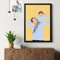 Customized Portrait to Art, Custom Gift Turn Art Picture For Dad, Memorial Fathers Day Canvas-BeUnikArt