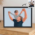 Personalized Turn Photo To Art Painting, Dad Potrait Photo Fathers Day Gift Canvas-BeUnikArt