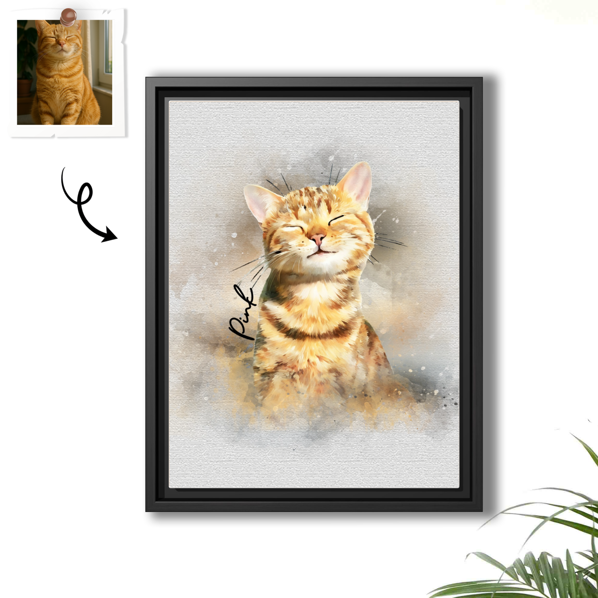 Turn Your Pet Adventures to Art, Custom Dog Cat Water Color Style Canvas for Fun Loving Homes, Pet Lover Canvas-BeUnikArt