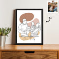 Custom Family Photo Turn To Line Art, Perfect Gift for Father, Mother's Day Digital File-BeUnikArt