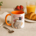 Customized Mom and Baby Photo Turn to Doodle Art Style, Family Gift Mug, Accent Coffee Mug (11, 15oz)-BeUnikArt