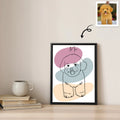 Custom Pet Portrait Minimalist Line Drawing for Pet Lovers, Turn Art Photo Gift Canvas-BeUnikArt