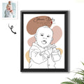 Customized Baby Portrait Newborn Keepsake Gift Digital File-BeUnikArt