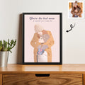 Custom Portrait from Photo, Personalized Illustration Painting Art, Memorial Mother's Day Gift Canvas-BeUnikArt