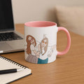 Personalized Friendship Doodle Art from Photo, Best Friends Gift, Friend Anniversary Birthday, Accent Coffee Mug (11, 15oz)-BeUnikArt