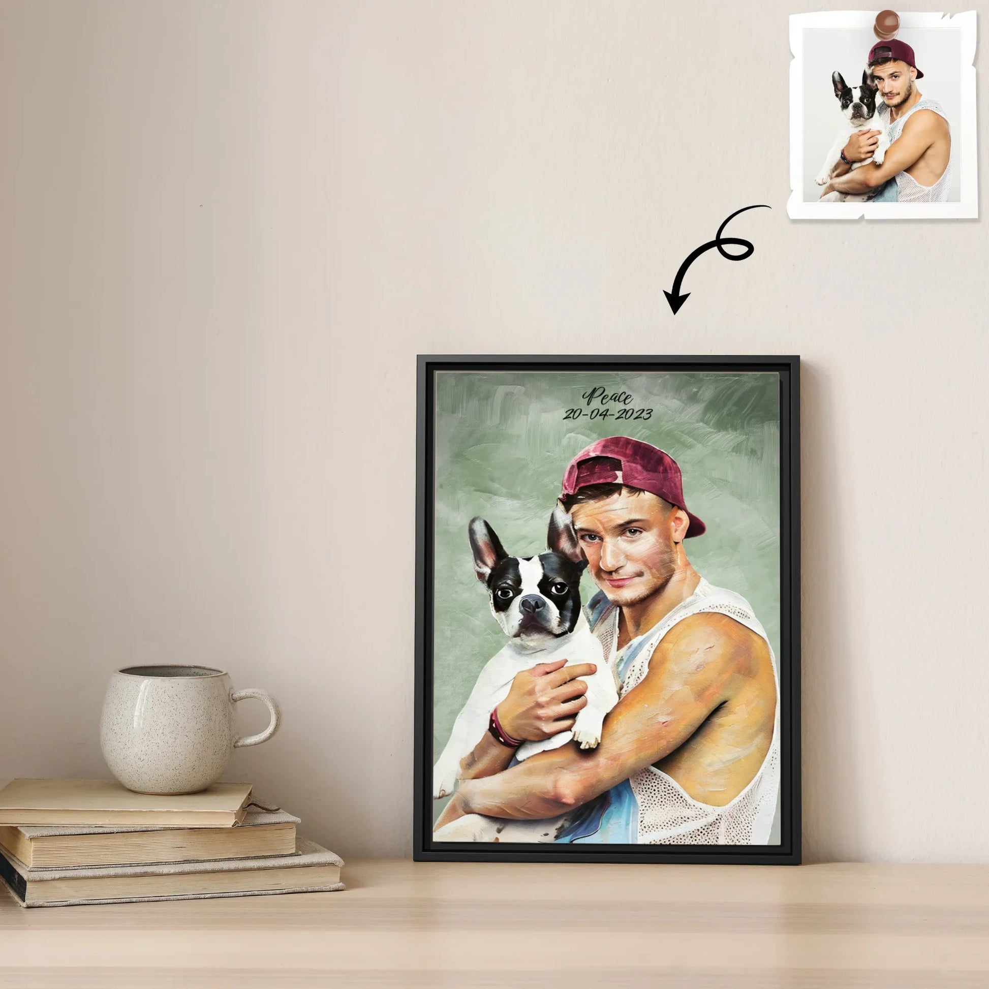 Transform Your Pet Photo to Art, Customized Oil Painting Style Canvas in Minimal Style, Perfect for Home or Office Canvas Decor-BeUnikArt