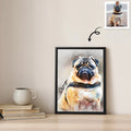 Personalized Your Pet Picture, Turn Photo to Water Color Style Art Potrait, Thoughtful Canvas Gift-BeUnikArt