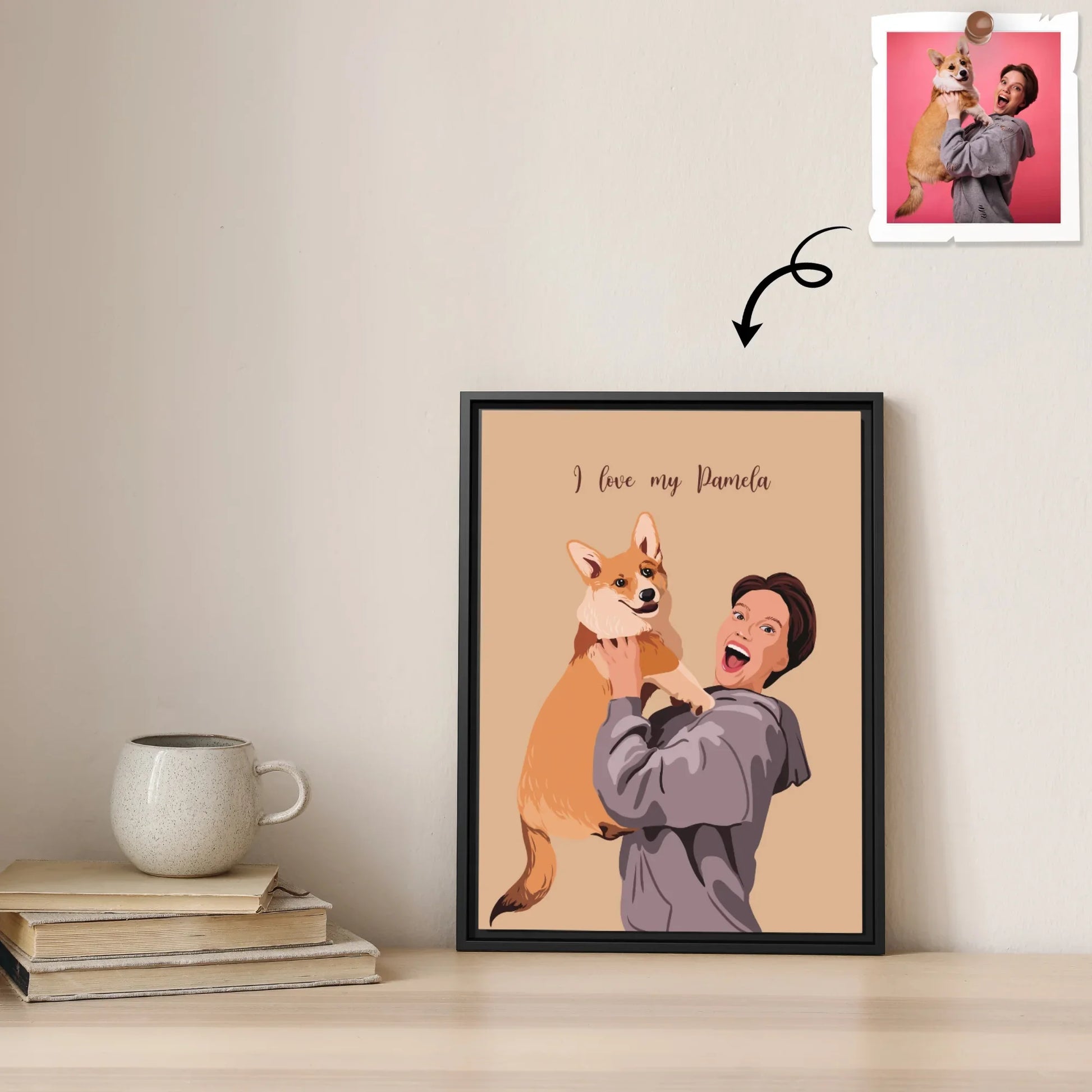 Turn Photo To Art Canvas For Pet Lovers, Personalized Cat Memorial Gift, Dog Loss Keepsake, Dog Mom Cat Dad Decorative Canvas-BeUnikArt