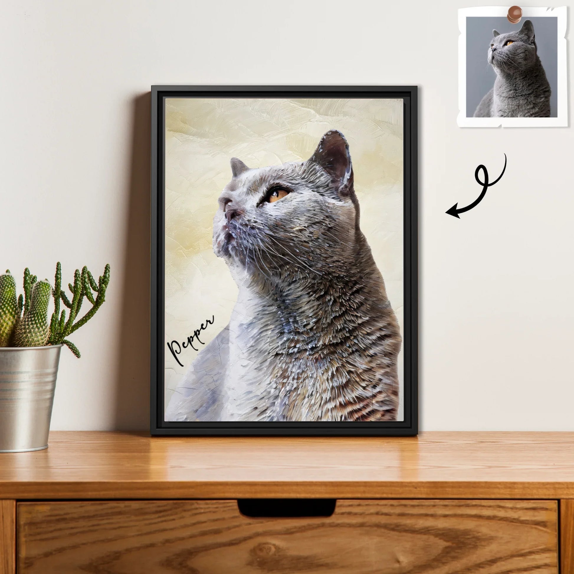 Personalize Your Pet’s Portrait, Turn Photo to Art Oil Painting Style Canvas, Custom Gift for Dog and Cat Lovers-BeUnikArt