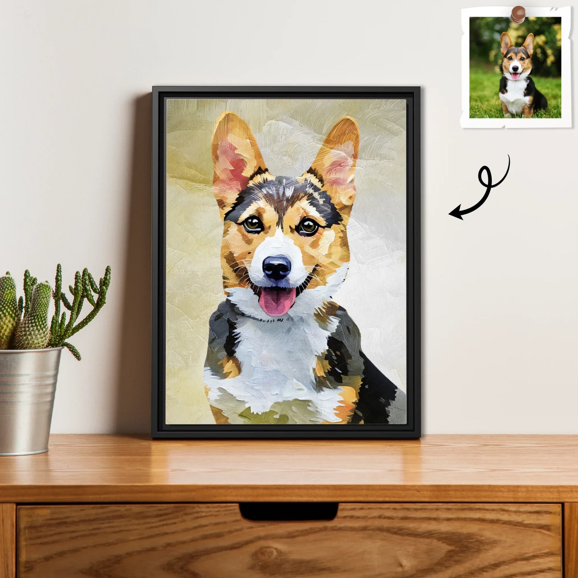 Celebrate Your Furry Friend, Turn Photo into Oil Painting Style Canvas, Unique Pet Lover Wall Decor Canvas-BeUnikArt