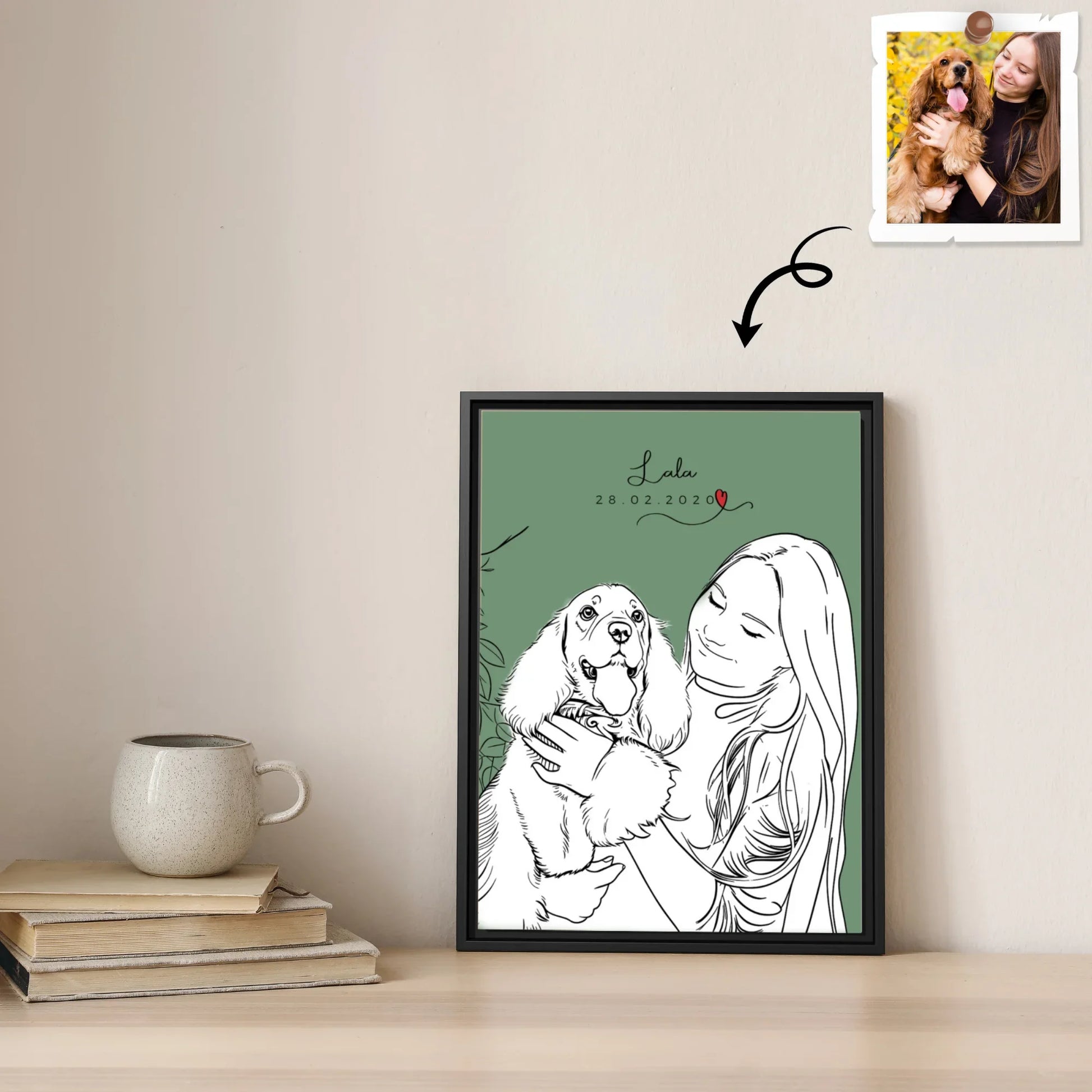 Custom Turn Your Pet Photo into Line Art Personalized Pet Digital File-BeUnikArt
