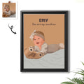 Custom Baby Portrait from Photo, Personalized Art, Thoughtful Gift for Baby Shower, Newborn Arrival Canvas-BeUnikArt