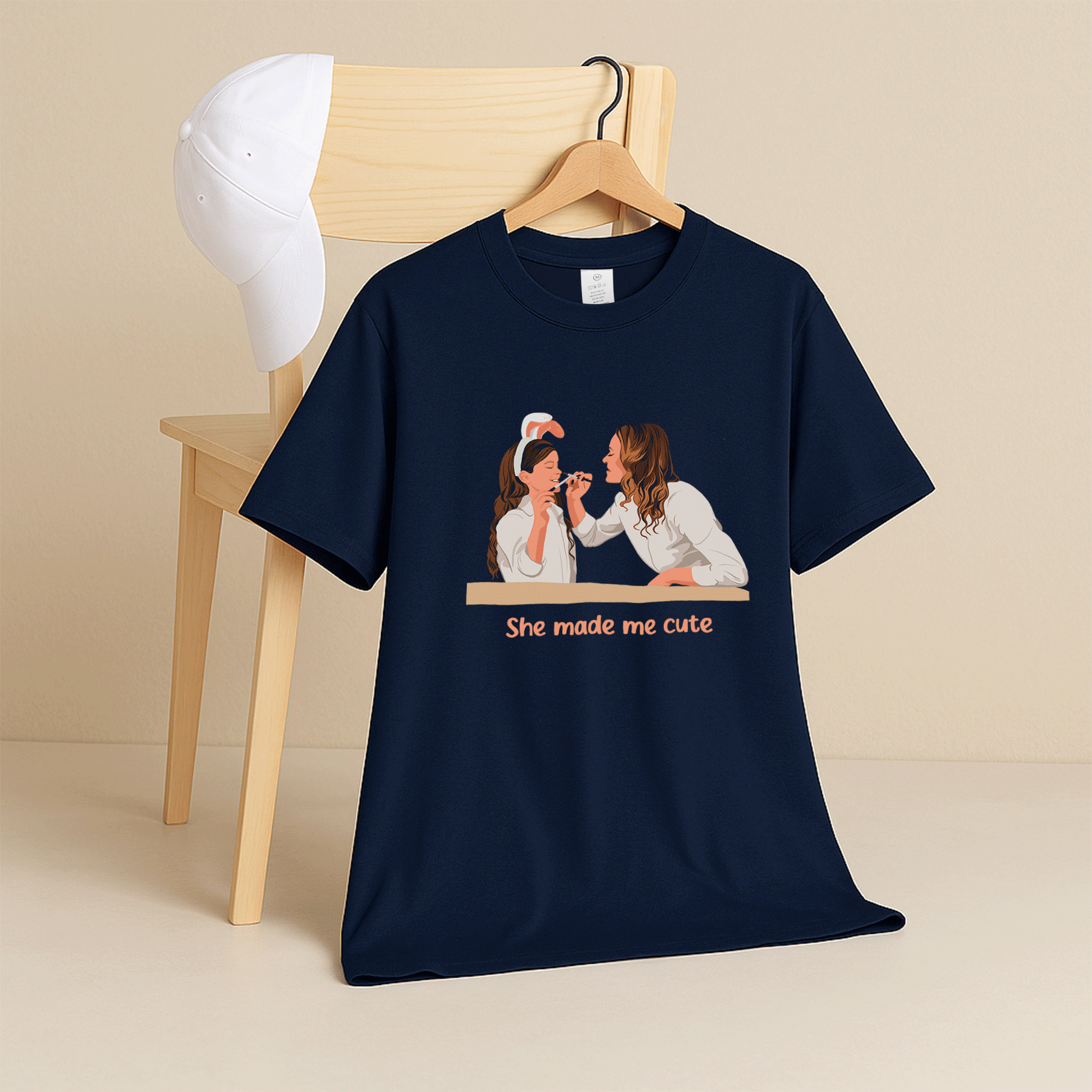 Custom Portrait from Photo, Personalized Illustration Painting Art, Memorial Mother's Day Gift Unisex Crewneck T-shirt S-5XL-BeUnikArt
