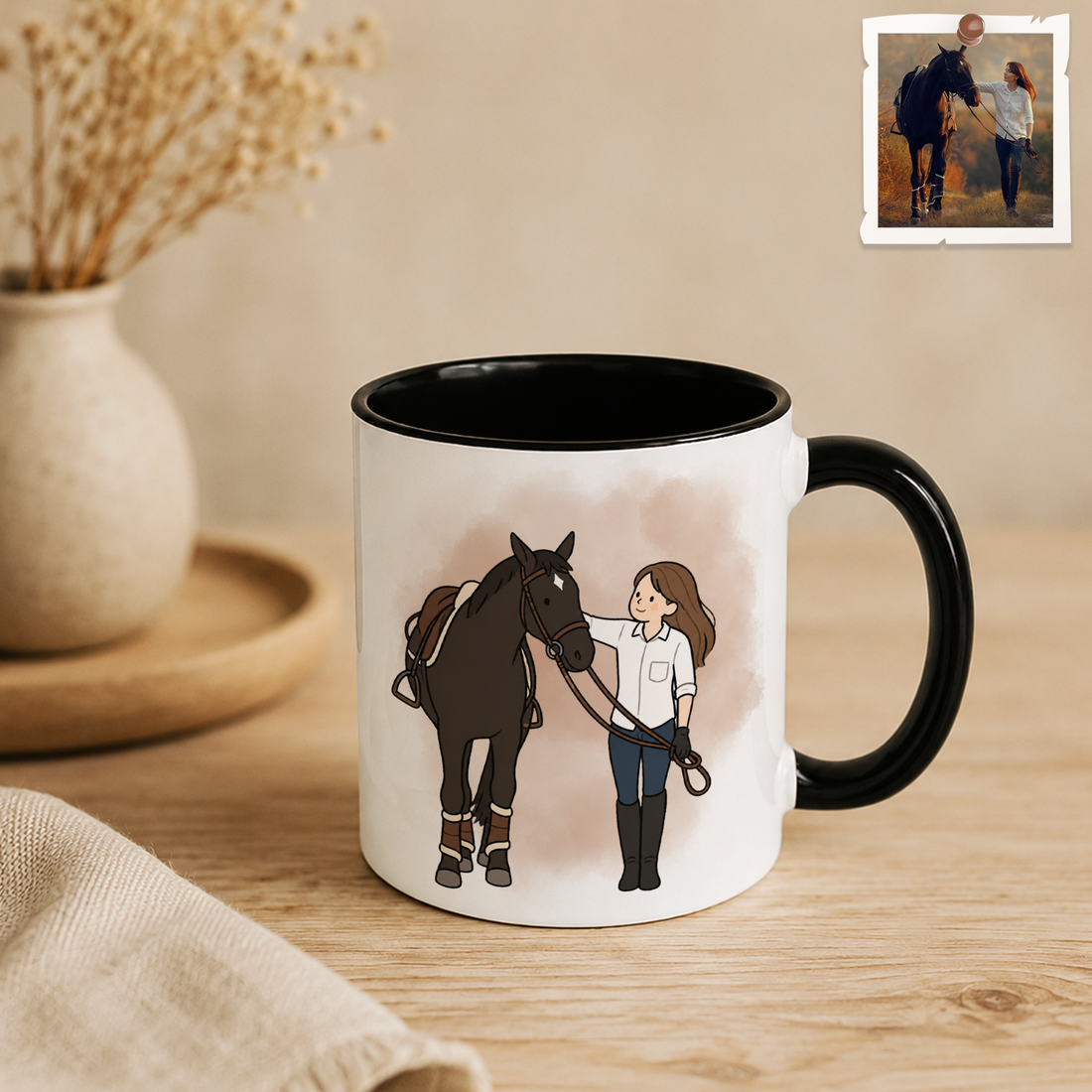 Custom Pet & Owner Funny Doodle Accent Mug with Personalized Text
