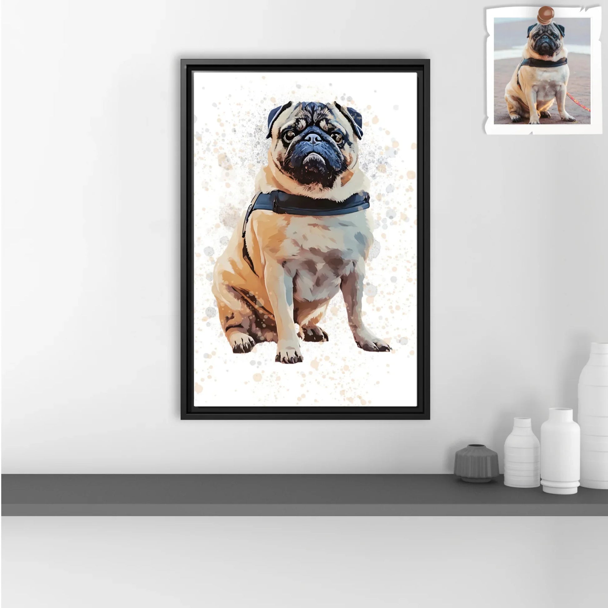 Personalized Canvas for Animal Lovers, Turn Your Favorite Pet Moment to Illustration Art, Adorable Home Canvas-BeUnikArt