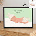 Custom Baby Portrait Photo Art, Personalized Baby Illustration Painting, Baby Shower Gift, Newborn Keepsake Canvas-BeUnikArt