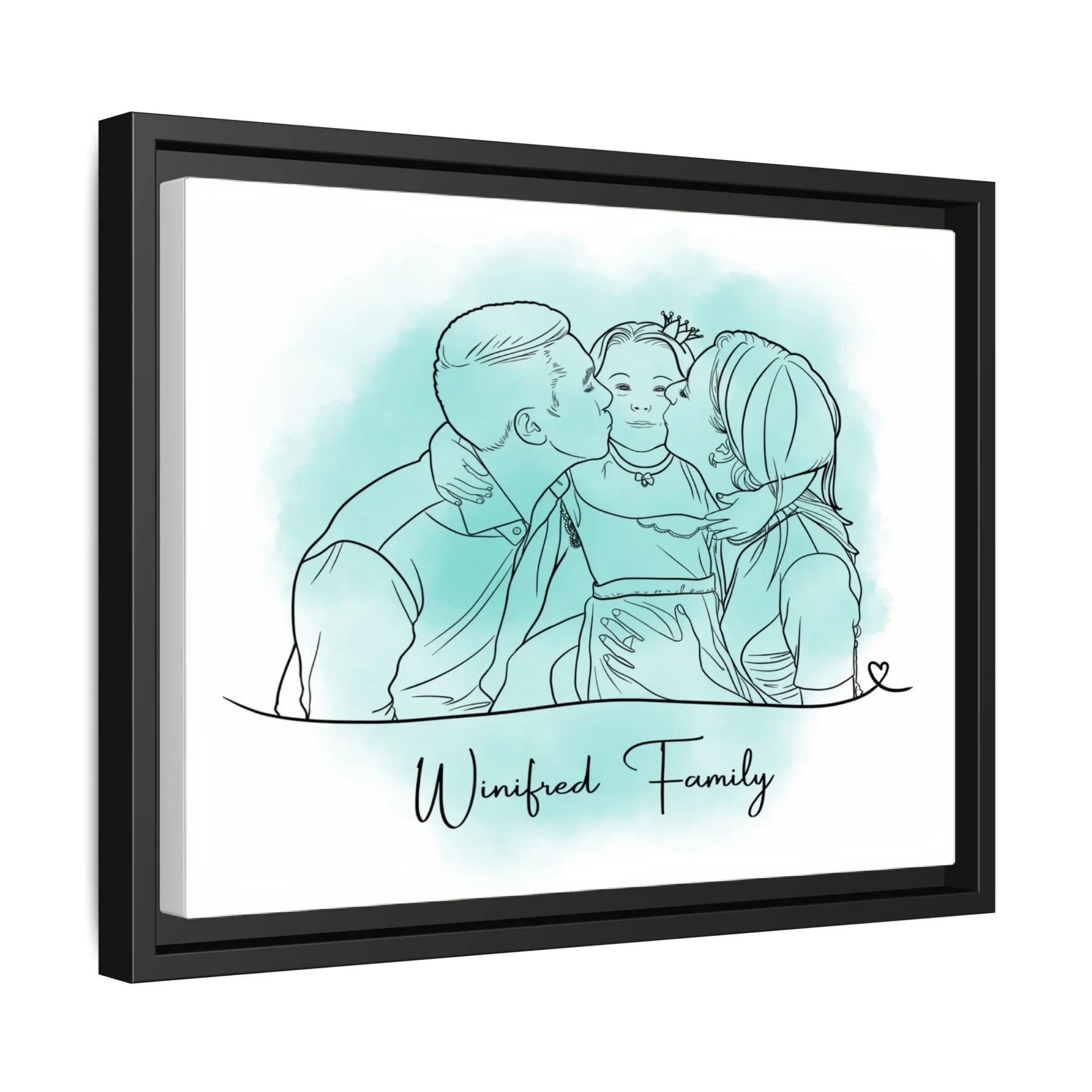 Personalized Line Art from Photo Couple Anniversary Family Gift Canvas-BeUnikArt