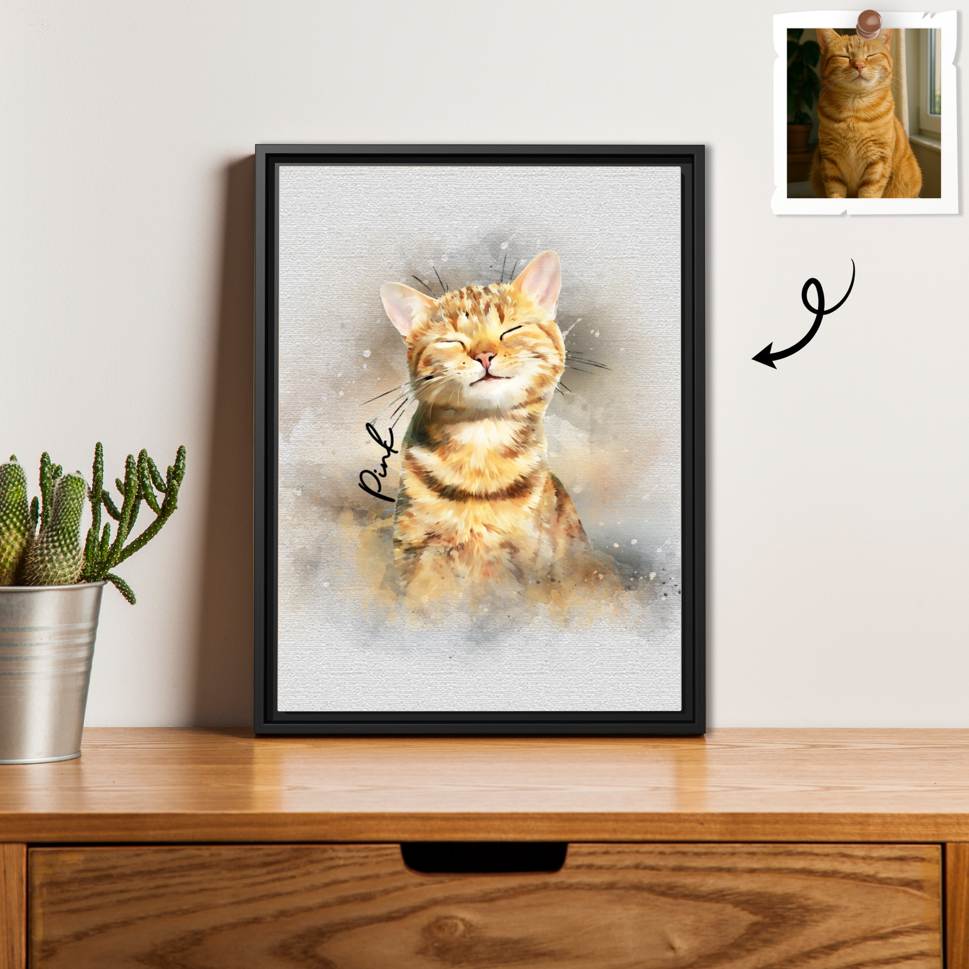 Turn Your Pet Adventures to Art, Custom Dog Cat Water Color Style Canvas for Fun Loving Homes, Pet Lover Canvas-BeUnikArt