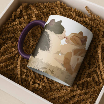 Personalized Cat Mom Turn Photo To Art Gift Idea, Keepsake For Pet Lover, Dog Memorial Accent Mug Coffee (11, 15oz)-BeUnikArt