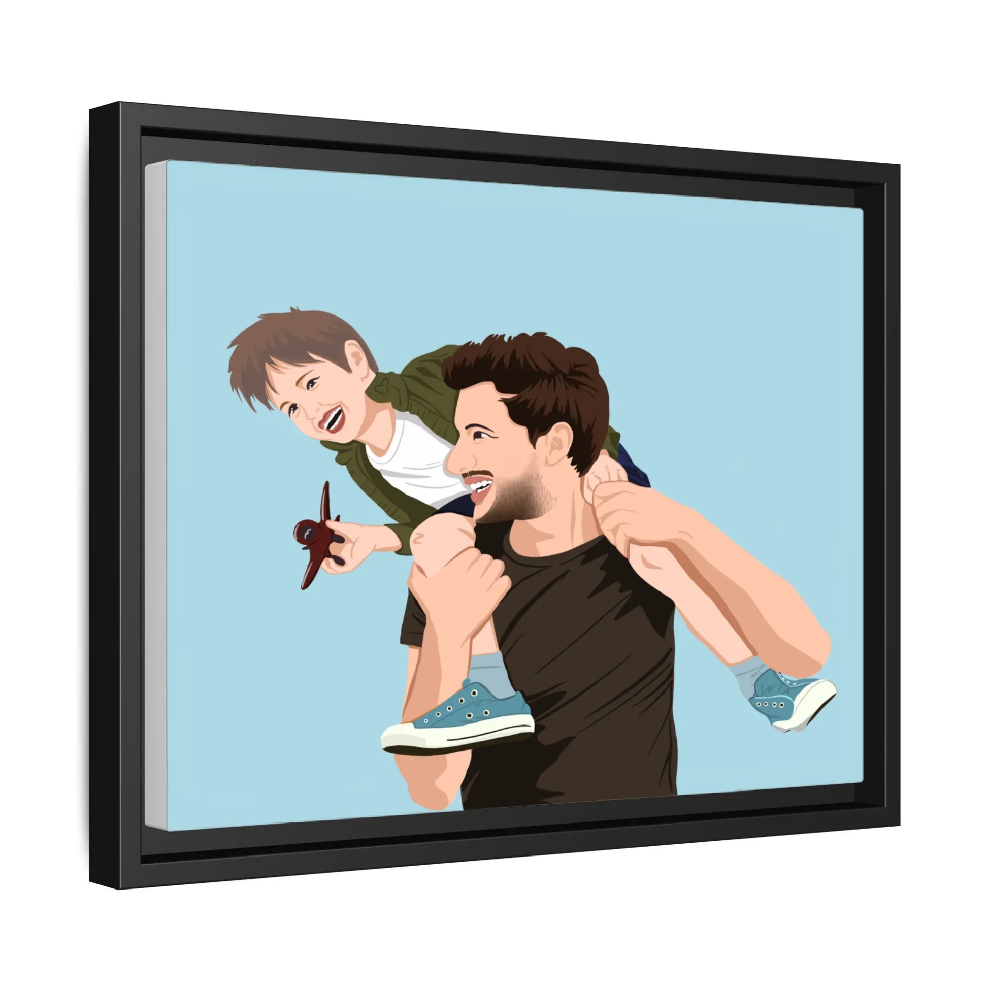 Customized Portrait to Art, Custom Gift Turn Art Picture For Dad, Memorial Fathers Day Canvas-BeUnikArt