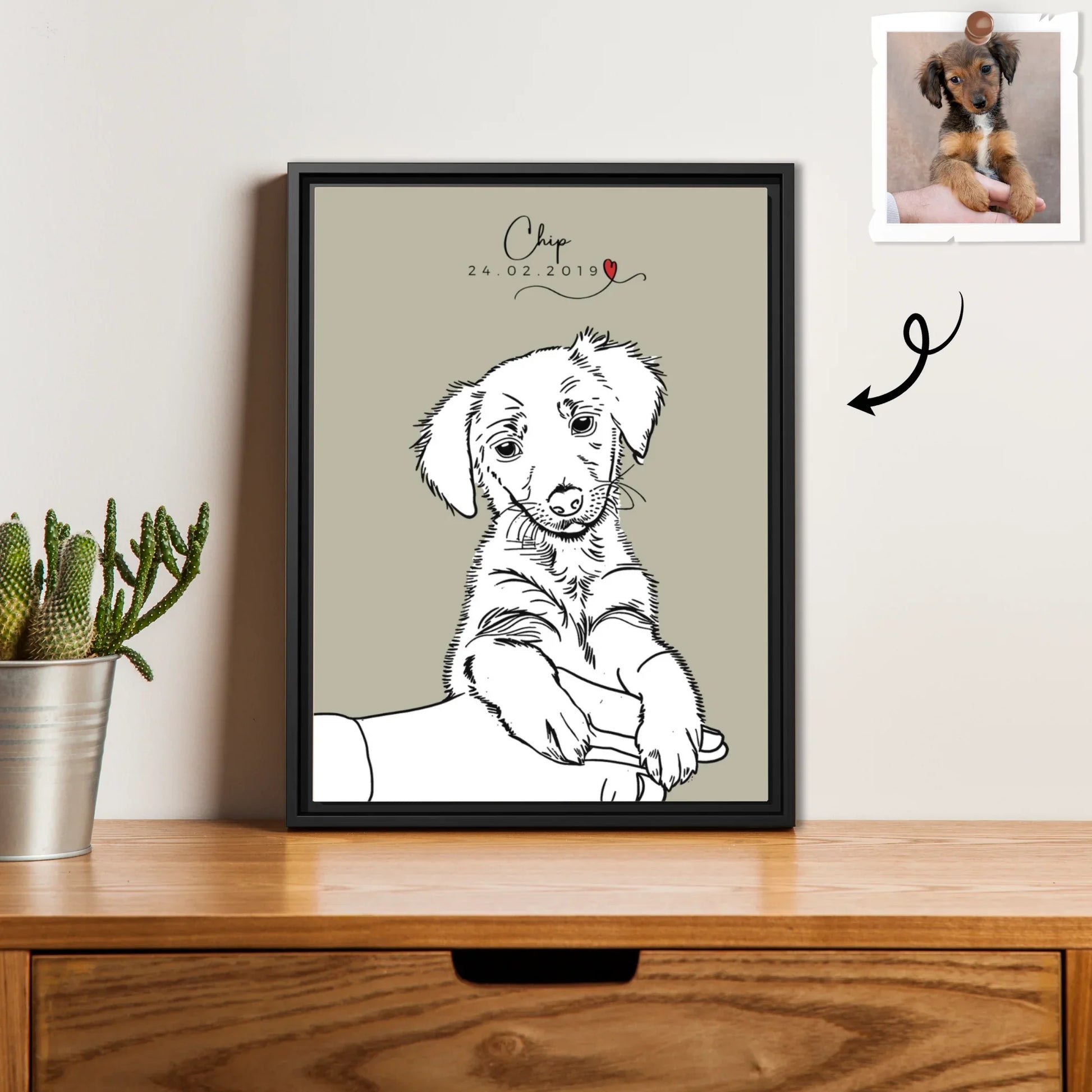 Custom Turn Your Pet Photo into Line Art Personalized Pet Digital File-BeUnikArt