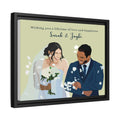 Personalized Wedding Illustration Art, Unique Gift for Newlyweds, Wedding Anniversary Canvas-BeUnikArt