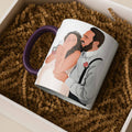 Personalized Wedding Illustration Art, Unique Gift for Newlyweds, Wedding Anniversary Accent Coffee Mug (11, 15oz)-BeUnikArt