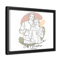 Customized Couple Portrait Photo to Line Art Lovely Anniversary Gift Canvas-BeUnikArt