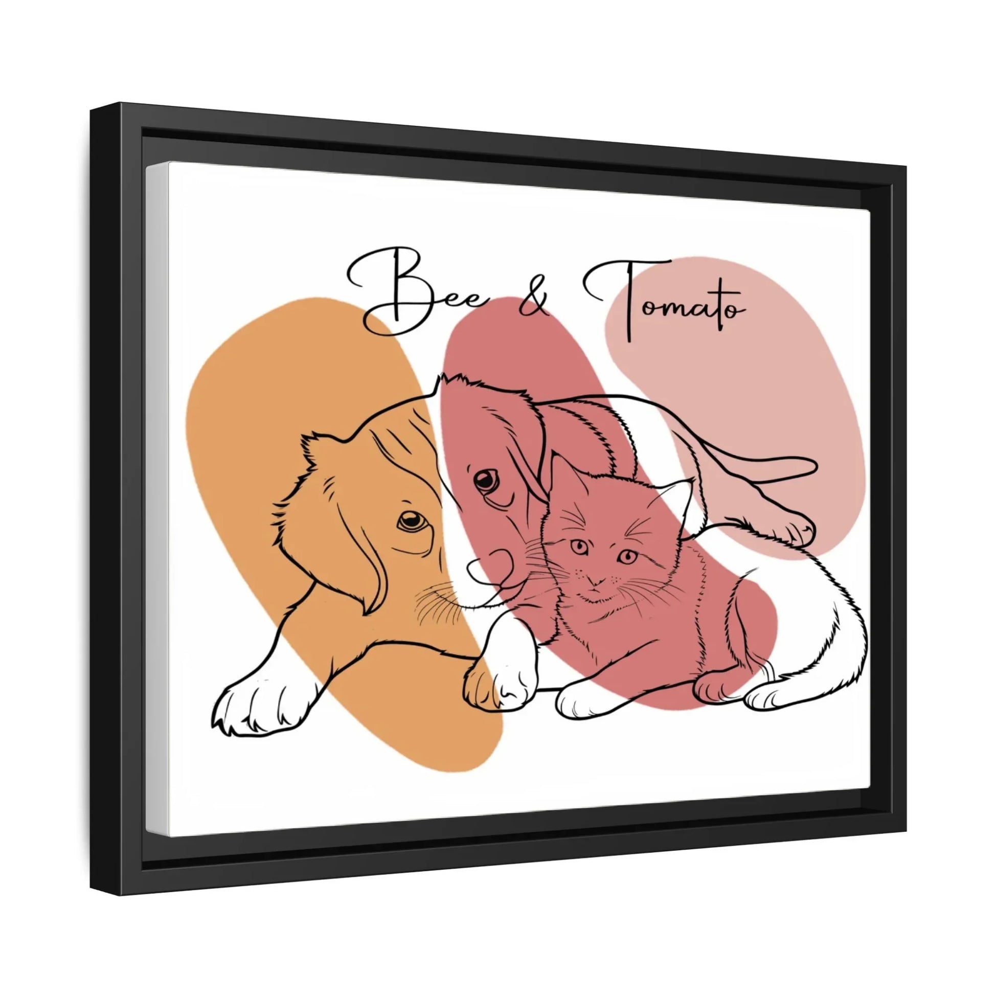 Custom Pet Portrait Minimalist Line Drawing for Pet Lovers, Turn Art Photo Gift Canvas-BeUnikArt