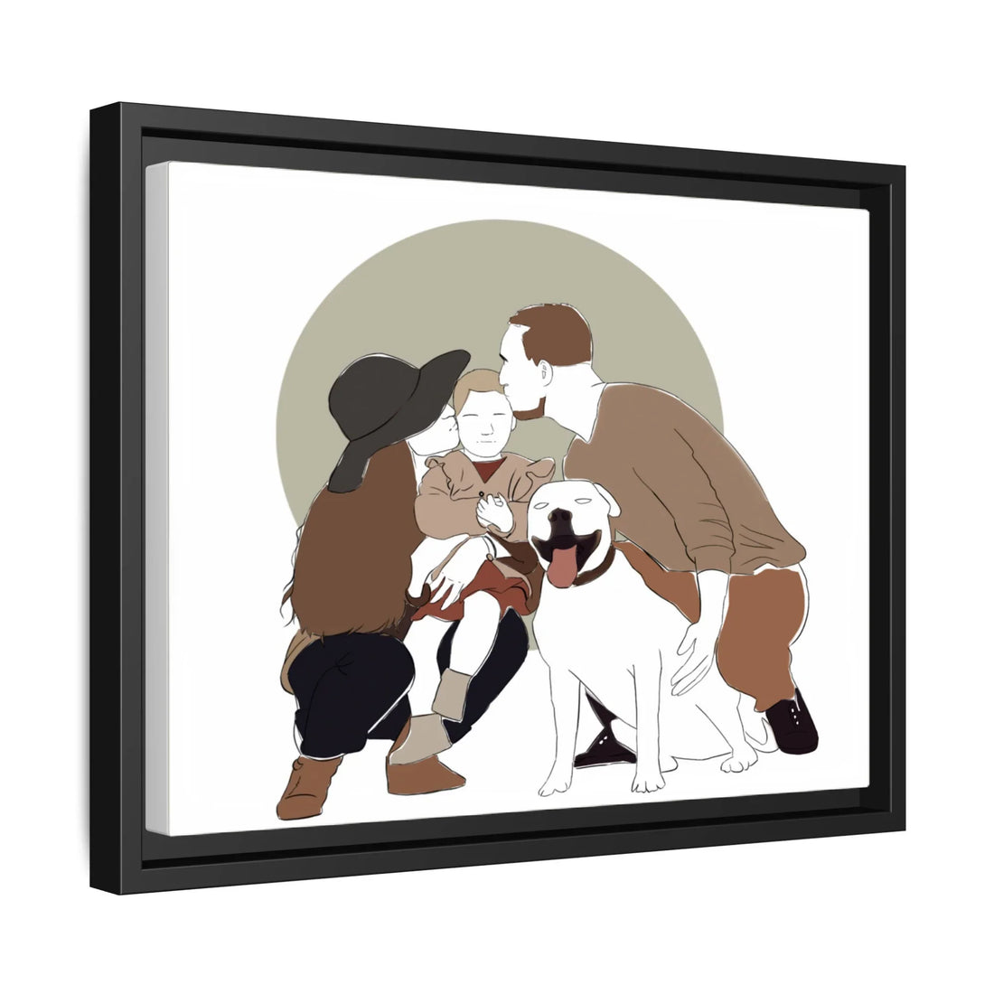 Personalized Turn Family Photo to Doodle Art Style, Perfect Gift for Father, Mother's Day, Family Picture Decorative Canvas-BeUnikArt