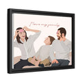 Personalized Family Portrait from Photo, Custom Illustrated Art, Unique Gift for Home, Anniversary Canvas-BeUnikArt